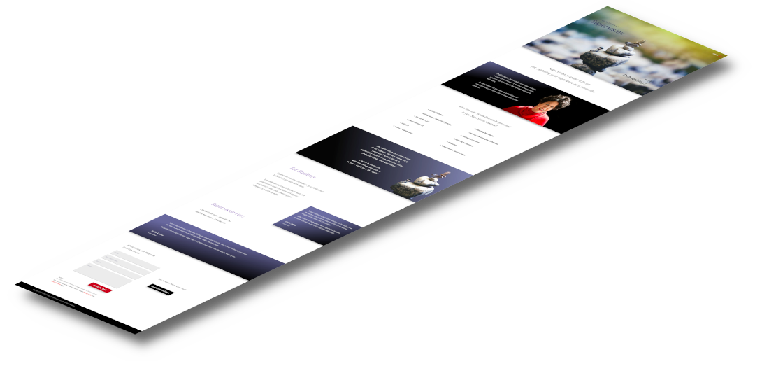 long strip of a webpage by Kerrie Redgate